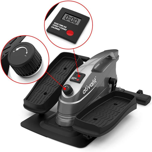 Magnetic under Desk Elliptical Pedal Exerciser for Home and Office Indoor Workout Poratable Mini Steppers Elliptical Training Machines for Senior Physical Therapy Equipment